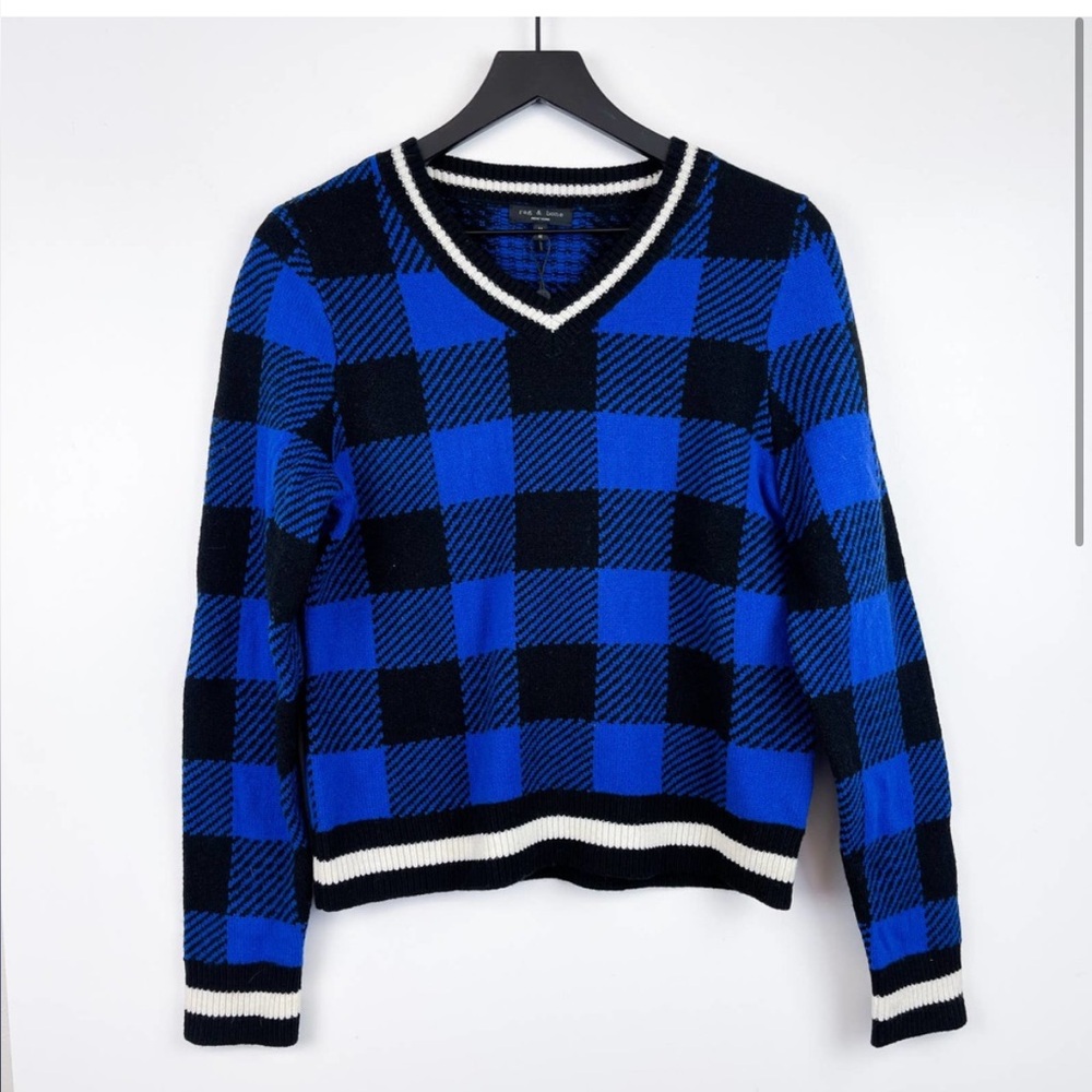 EUC rag & bone Blue Gabby V-Neck Size Medium
